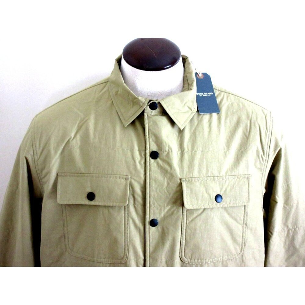 OOBE Brand Men's Eades Snap Front Overshirt Buckwheat Light Brown NWT - Picture 3 of 7